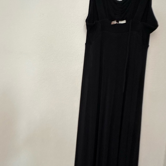 Free People Black Hypnotized Knit Black Maxi Dress Strappy Cutout Size L, Boho - Picture 7 of 11